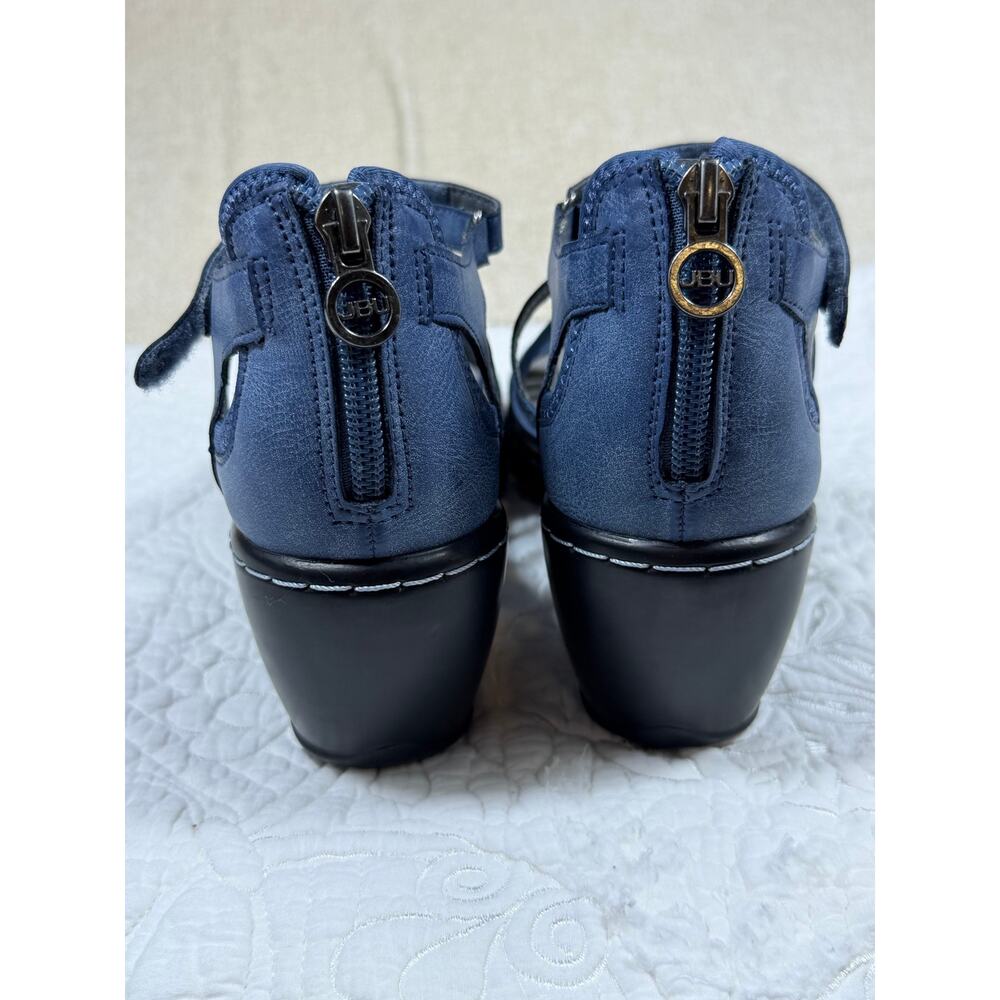 JBU by Jambu Women's 8M Blue Rosaline Strappy Comfort Wedge Sandals Casual Shoes - Picture 11 of 13